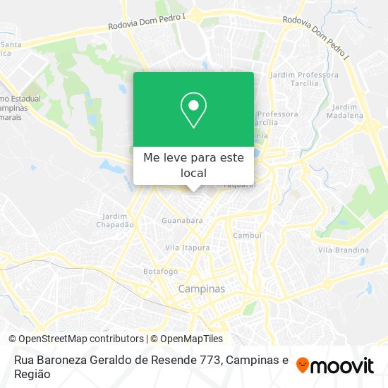 Rua Baroneza Geraldo de Resende 773 mapa