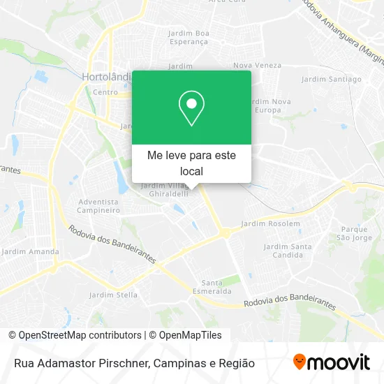 Rua Adamastor Pirschner mapa
