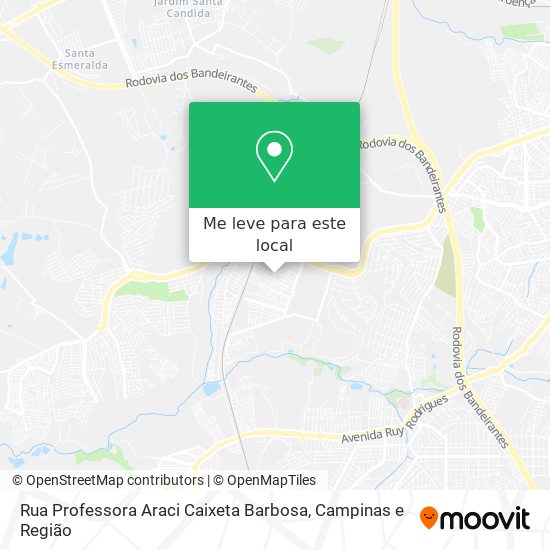 Rua Professora Araci Caixeta Barbosa mapa