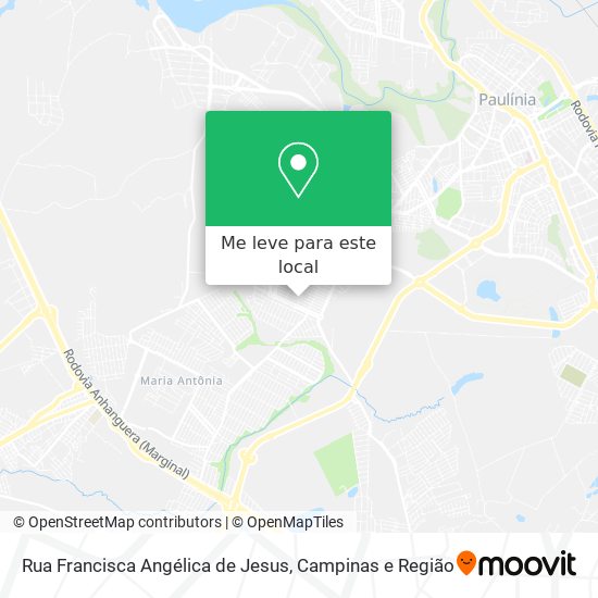 Rua Francisca Angélica de Jesus mapa