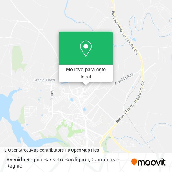 Avenida Regina Basseto Bordignon mapa