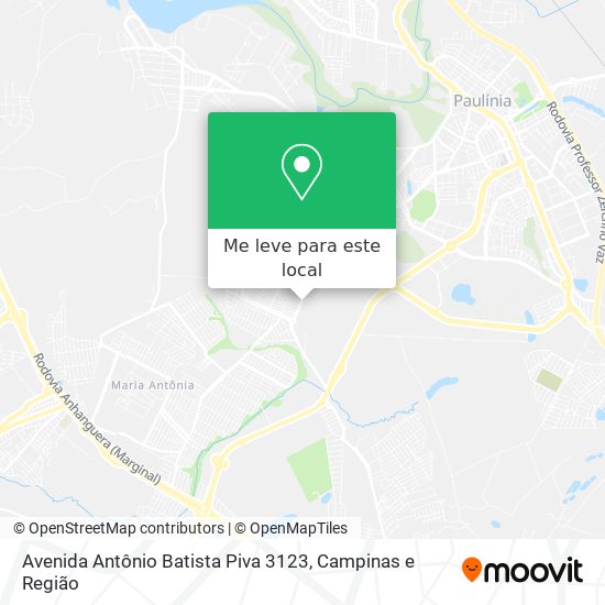 Avenida Antônio Batista Piva 3123 mapa