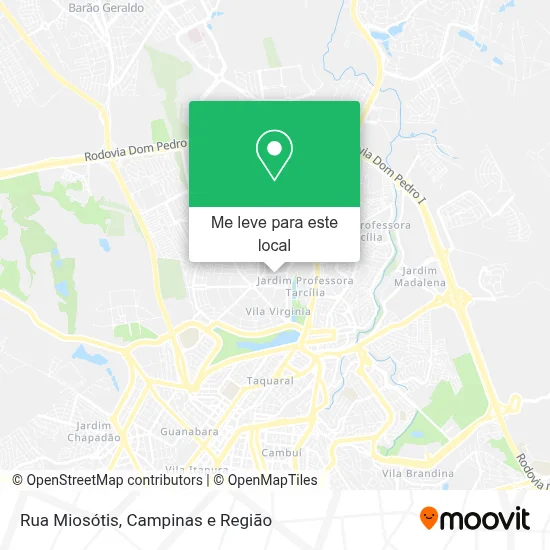 Rua Miosótis mapa