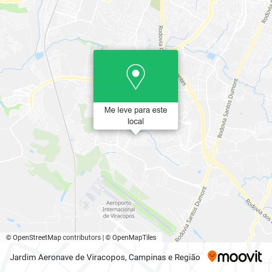 Jardim Aeronave de Viracopos mapa