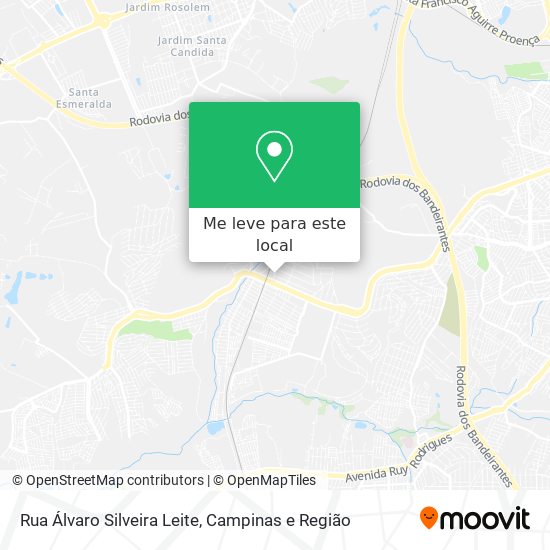 Rua Álvaro Silveira Leite mapa