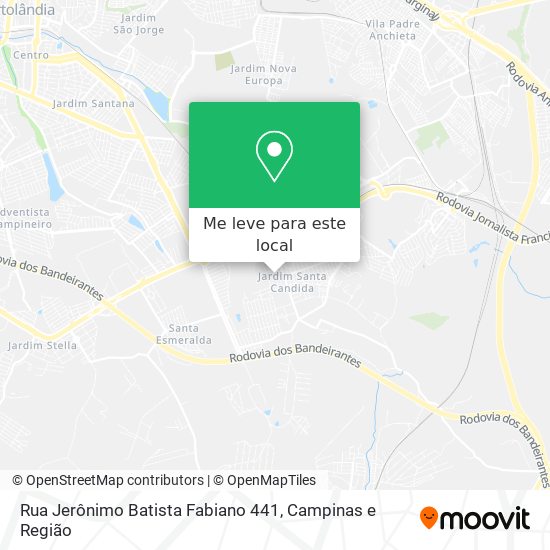 Rua Jerônimo Batista Fabiano 441 mapa