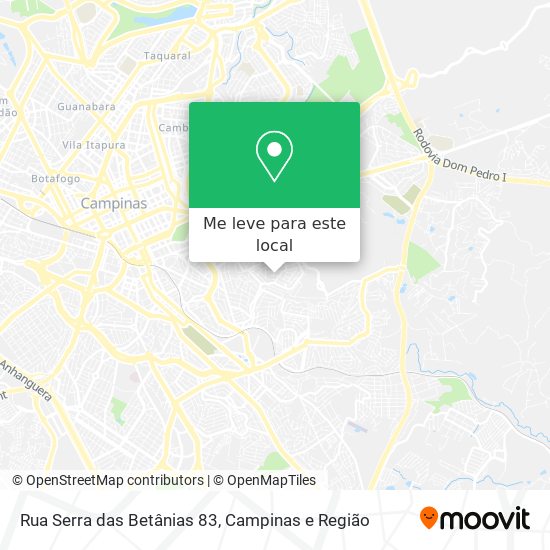Rua Serra das Betânias 83 mapa