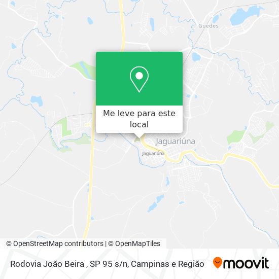 Rodovia João Beira , SP 95 s/n mapa