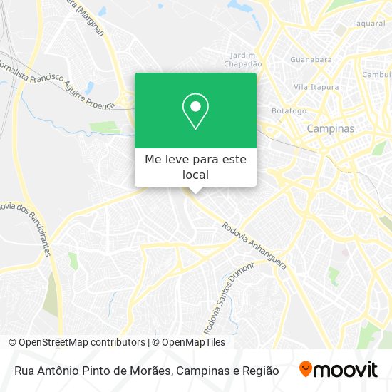 Rua Antônio Pinto de Morães mapa