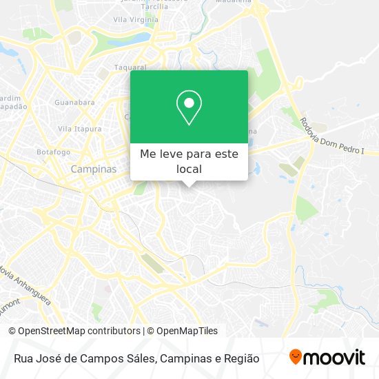 Rua José de Campos Sáles mapa