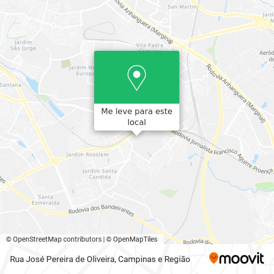 Rua José Pereira de Oliveira mapa