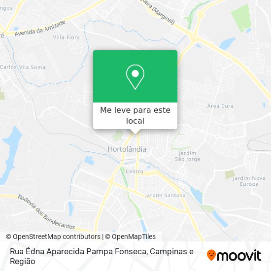 Rua Édna Aparecida Pampa Fonseca mapa