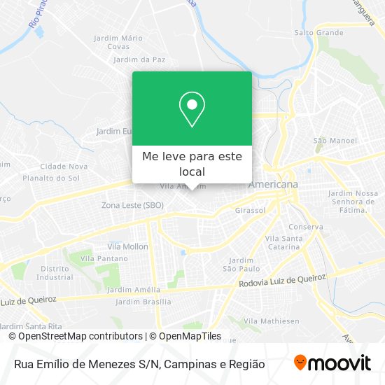 Rua Emílio de Menezes S/N mapa