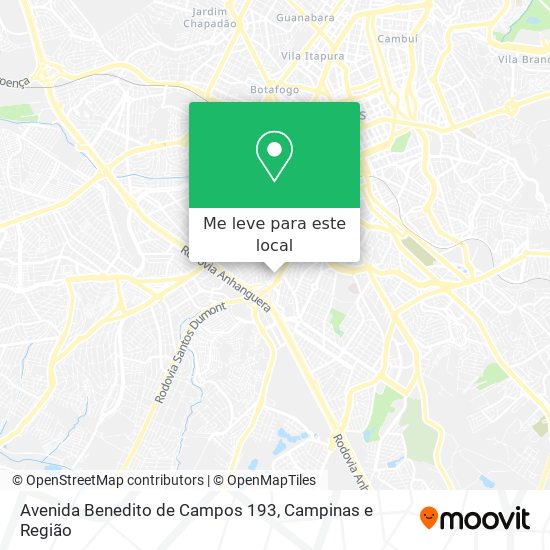 Avenida Benedito de Campos 193 mapa