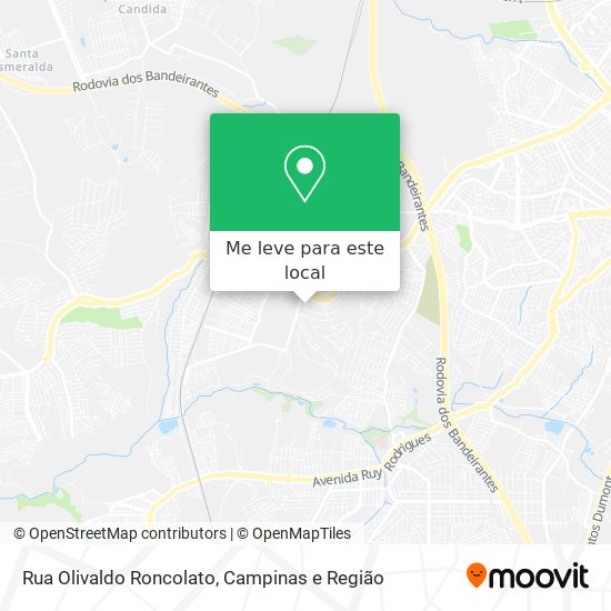 Rua Olivaldo Roncolato mapa