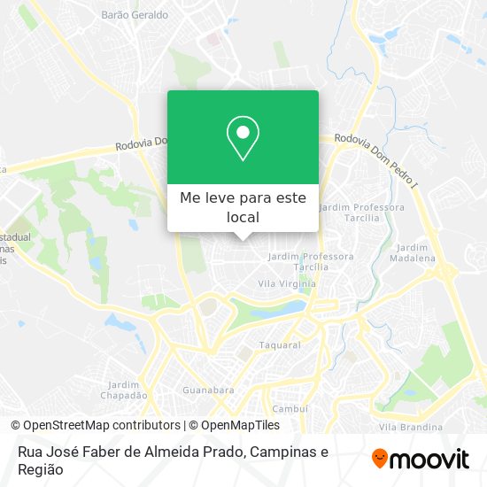 Rua José Faber de Almeida Prado mapa