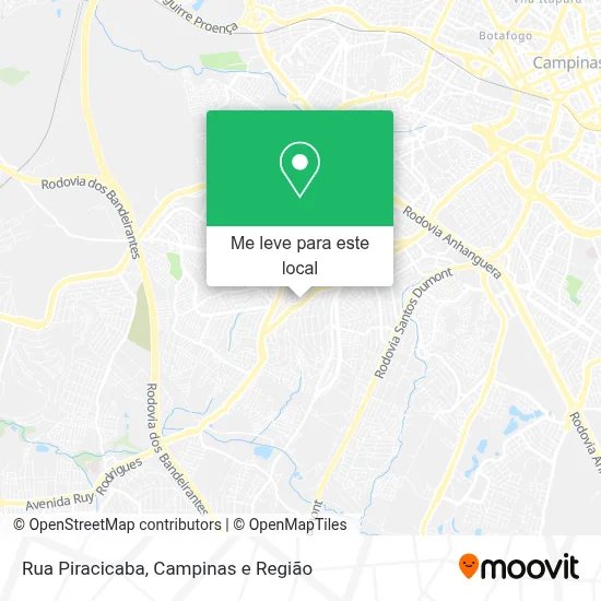 Rua Piracicaba mapa