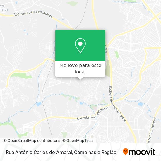 Rua Antônio Carlos do Amaral mapa