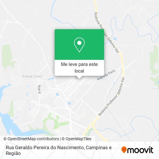 Rua Geraldo Pereira do Nascimento mapa