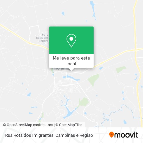 Rua Rota dos Imigrantes mapa