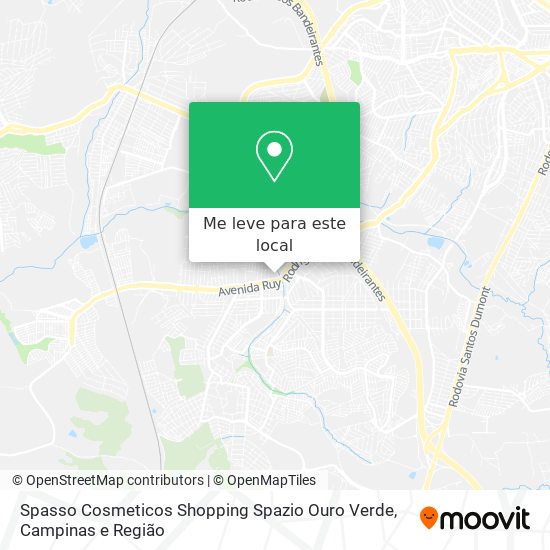 Spasso Cosmeticos Shopping Spazio Ouro Verde mapa