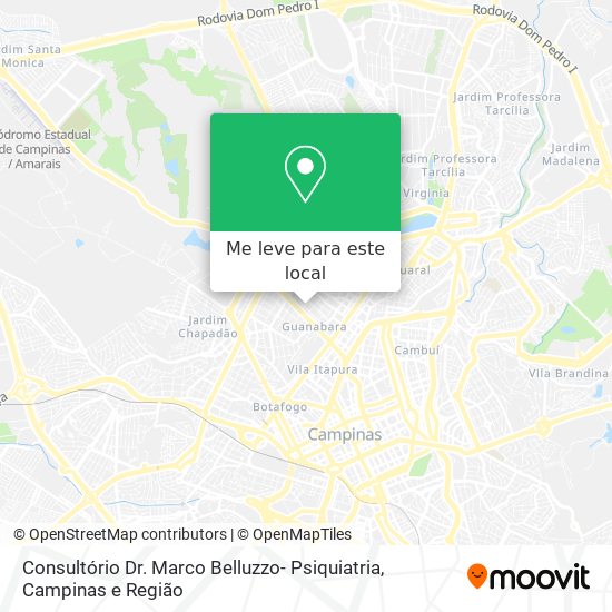 Consultório Dr. Marco Belluzzo- Psiquiatria mapa
