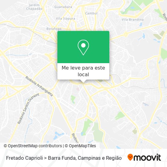 Fretado Caprioli > Barra Funda mapa