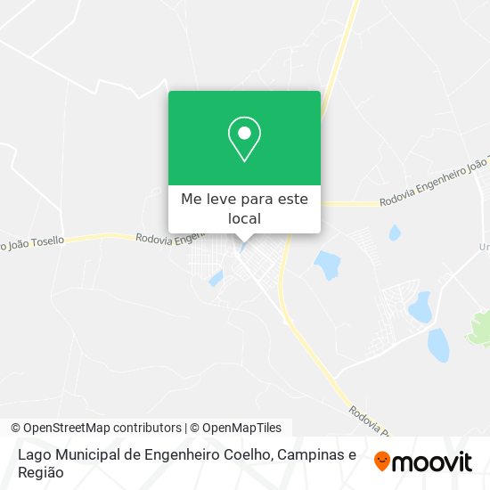 Lago Municipal de Engenheiro Coelho mapa