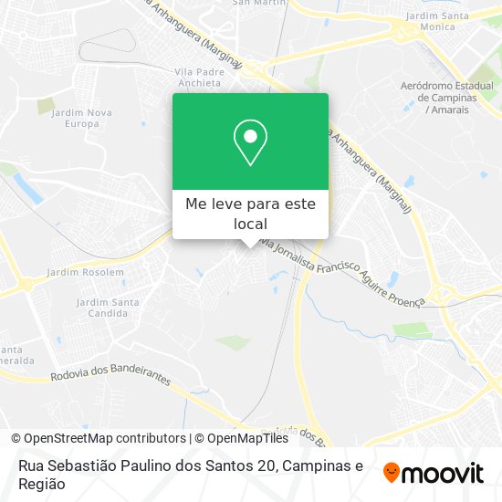 Rua Sebastião Paulino dos Santos 20 mapa