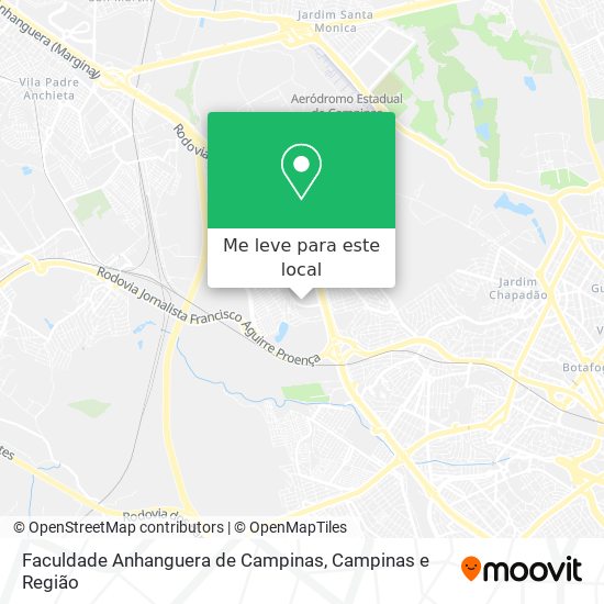 Faculdade Anhanguera de Campinas mapa