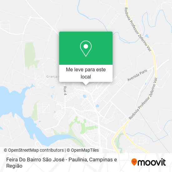 Feira Do Bairro São José - Paulínia mapa