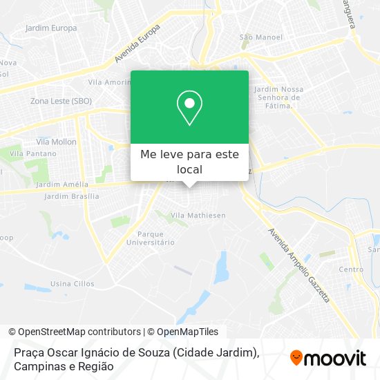 Praça Oscar Ignácio de Souza (Cidade Jardim) mapa