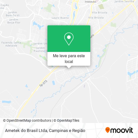 Ametek do Brasil Ltda mapa