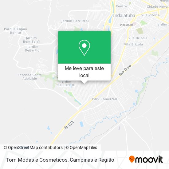 Tom Modas e Cosmeticos mapa