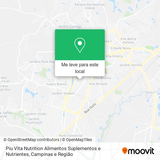 Piu Vita Nutrition Alimentos Suplementos e Nutrientes mapa