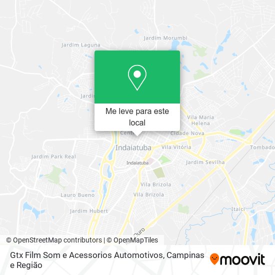 Gtx Film Som e Acessorios Automotivos mapa