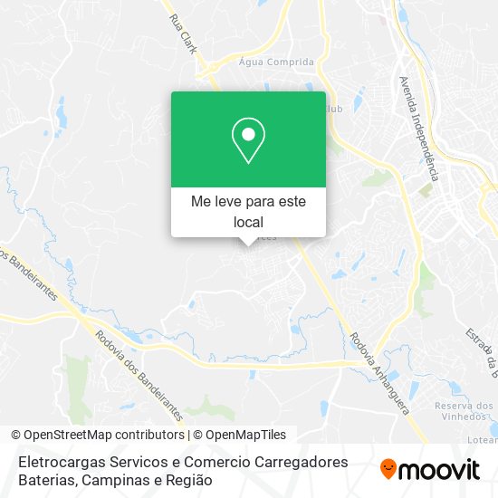 Eletrocargas Servicos e Comercio Carregadores Baterias mapa