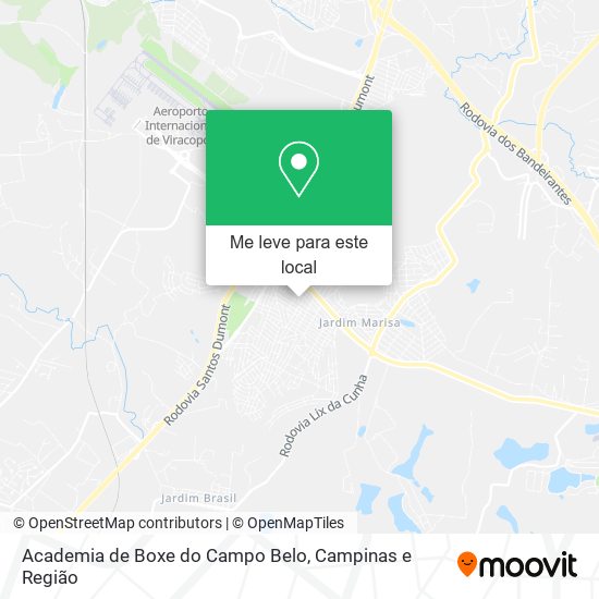 Academia de Boxe do Campo Belo mapa