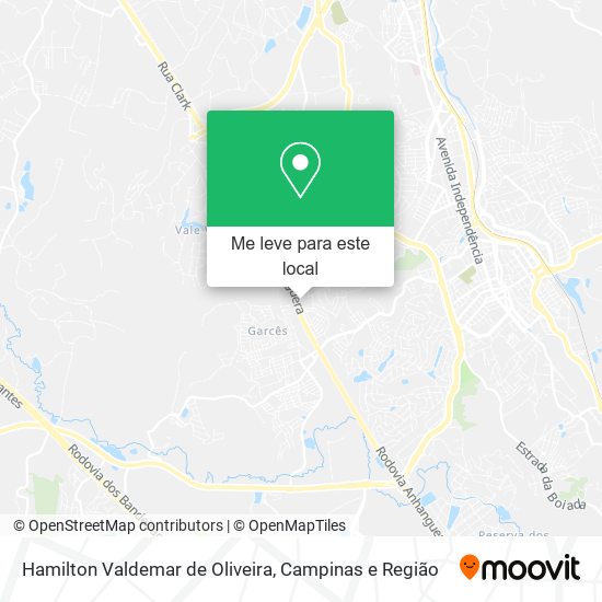 Hamilton Valdemar de Oliveira mapa