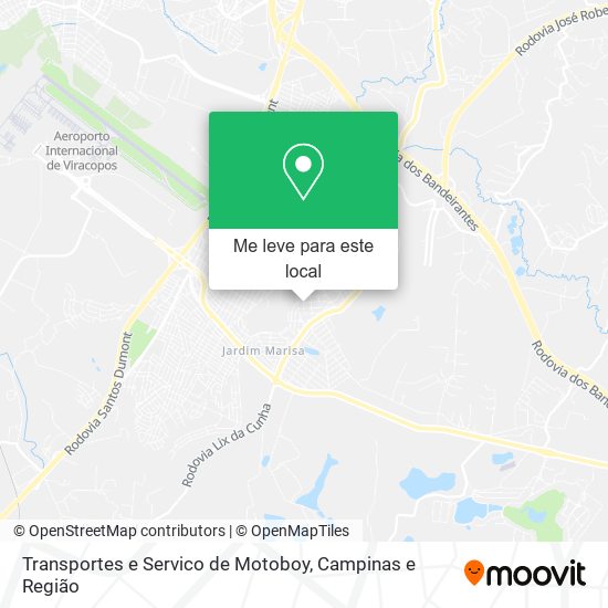 Transportes e Servico de Motoboy mapa