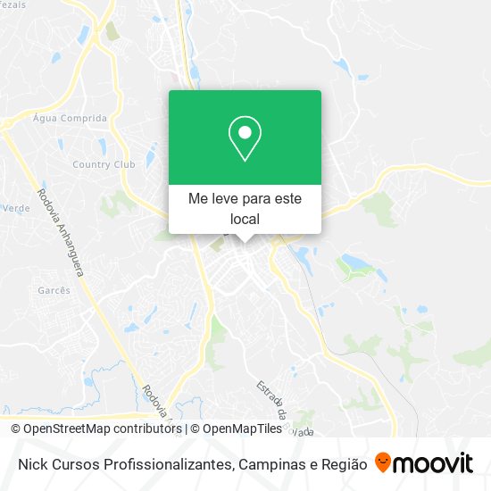 Nick Cursos Profissionalizantes mapa