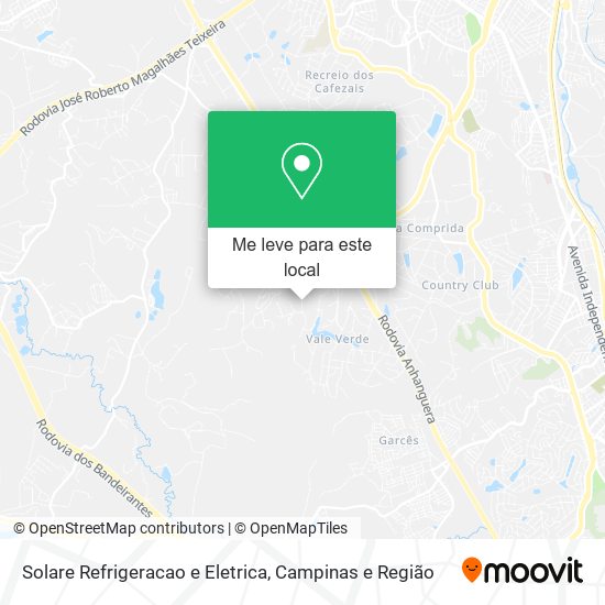 Solare Refrigeracao e Eletrica mapa