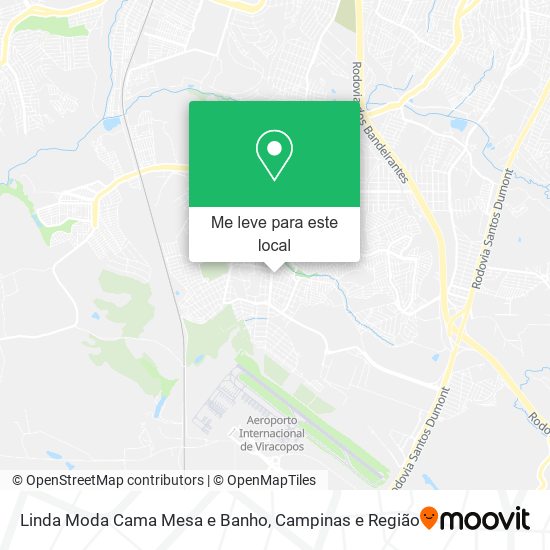 Linda Moda Cama Mesa e Banho mapa