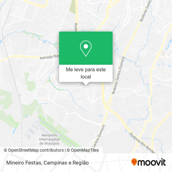 Mineiro Festas mapa