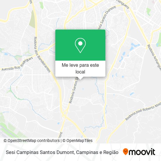 Sesi Campinas Santos Dumont mapa