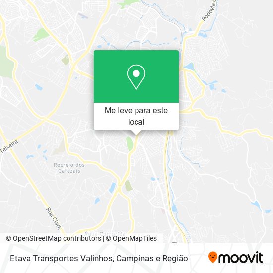 Etava Transportes Valinhos mapa