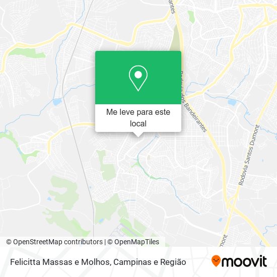 Felicitta Massas e Molhos mapa