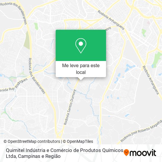 Quimitel Indústria e Comércio de Produtos Químicos Ltda mapa