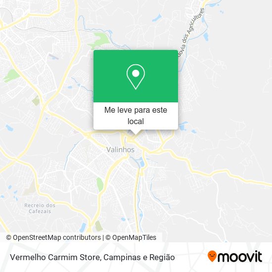 Vermelho Carmim Store mapa