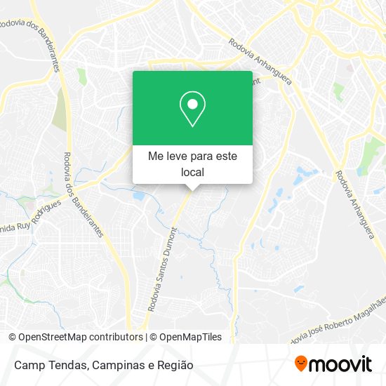 Camp Tendas mapa